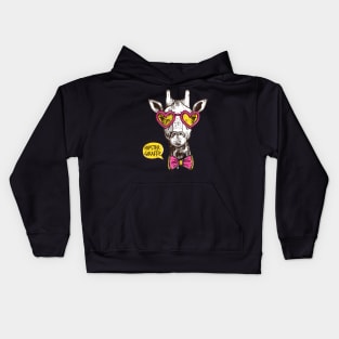 Hipster Giraffe Kids Hoodie